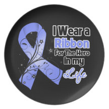 Esophageal Cancer Ribbon Hero in My Life Party Plates