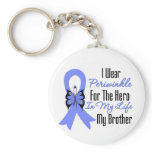 Esophageal Cancer Ribbon Hero My Brother Key Chain