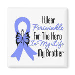 Esophageal Cancer Ribbon Hero My Brother Fridge Magnet