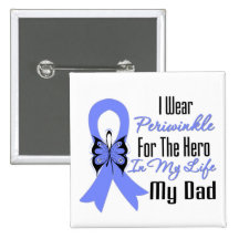 Esophageal Cancer Ribbon Hero My Dad Pins