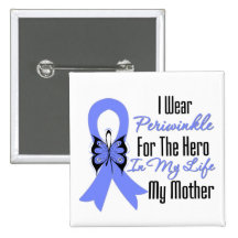 Esophageal Cancer Ribbon Hero My Mother Button