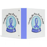 Esophageal Cancer Ribbon Merry Christmas Snowglobe 3 Ring Binders