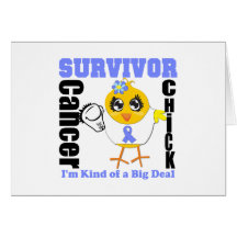 Esophageal Cancer Survivor Chick Ribbon Greeting Card