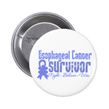 Esophageal Cancer Survivor Flower Ribbon Pins