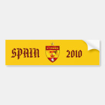 Espana 1 star champions gift bumper stickers
