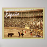 España ~ Barcelona ~ Vintage Travel Poster