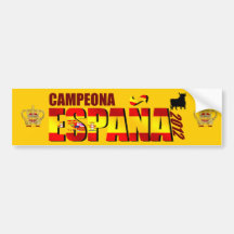 España Campeona 2012 Reyes del Fútbol Spain Bumper Sticker