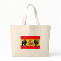 España La Furia Roja futbol Toro Flag of Spain Tote Bag