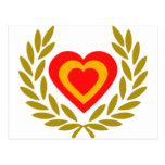espana-laurel-heart. postcards