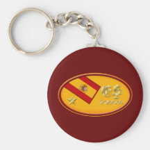 España logo 2010 One star Spain flag  oval emblem Keychain