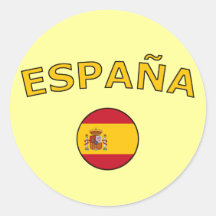 Espana Round Stickers