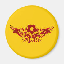 Espana winged soccer ball logo emblem gifts refrigerator magnets