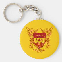 Espana World Champions 2010 Vuvuzela Shield Keychains