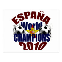Espana World Champions flag of Spain Postcard