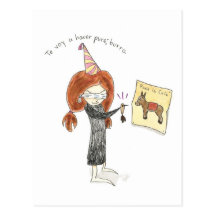 ESPAÑOL Tarjeta De Cumpleaños - Burro Post Card