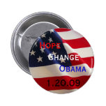 Espoir, changement, Obama Badges