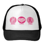 Espoir de rose d'amour de paix casquette