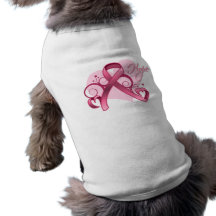 Espoir floral de ruban - cancer du sein manteaux pour toutous