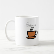 "Espresso" White Mug