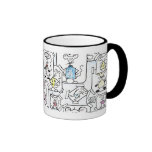 Esquisses de souris pastel tasse à café