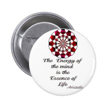 *Essence of Life* -Aristotle Quote Pinback Button