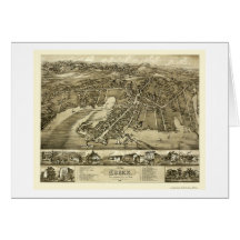 Essex, CT Panoramic Map - 1881 Cards