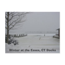 Essex Dock, Winter at the Essex, CT Docks Post Cards