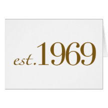 Est 1969 greeting cards