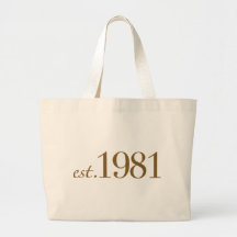 Est 1981 (Birth Year) Canvas Bag