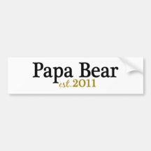 Est 2011 d'ours de papa autocollant pour voiture