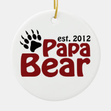 Est 2012 d'ours de papa ornements