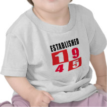 Established 1945 Birthday Designs Tshirt