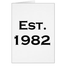established 1982 greeting card
