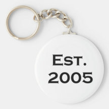 established 2005 keychain