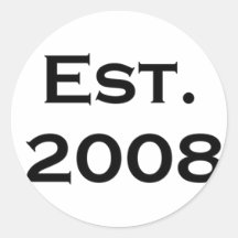 established 2008 sticker