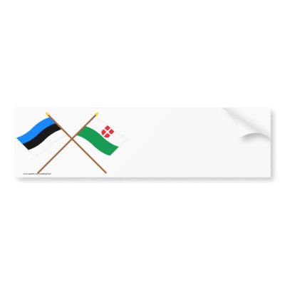 Estonia and Harju Crossed Flags by Vexillophile