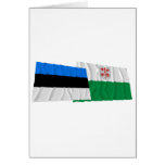 Estonia and Hiiu Waving Flags