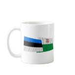 Estonia and Hiiu Waving Flags Mug