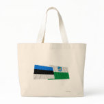 Estonia and Lääne-Viru Waving Flags Canvas Bag