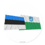 Estonia and Lääne-Viru Waving Flags