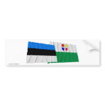 Estonia and Rapla Waving Flags