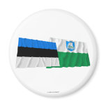 Estonia and Saare Waving Flags