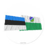 Estonia and Tartu Waving Flags