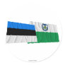 Estonia and Viljandi Waving Flags