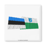 Estonia and Võru Waving Flags