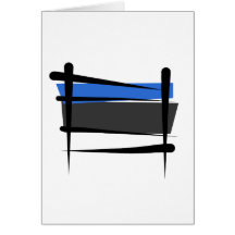 Estonia Brush Flag Card