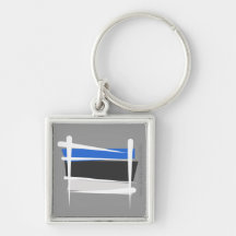 Estonia Brush Flag Keychain