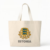 Estonia Coat of Arms Tote Bags