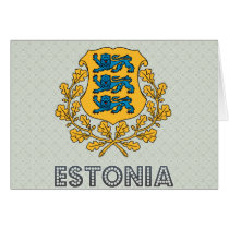 Estonia Coat of Arms Greeting Cards