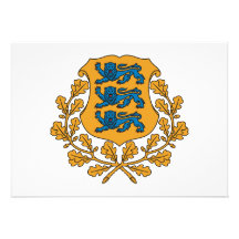 Estonia Coat of Arms Custom Announcements